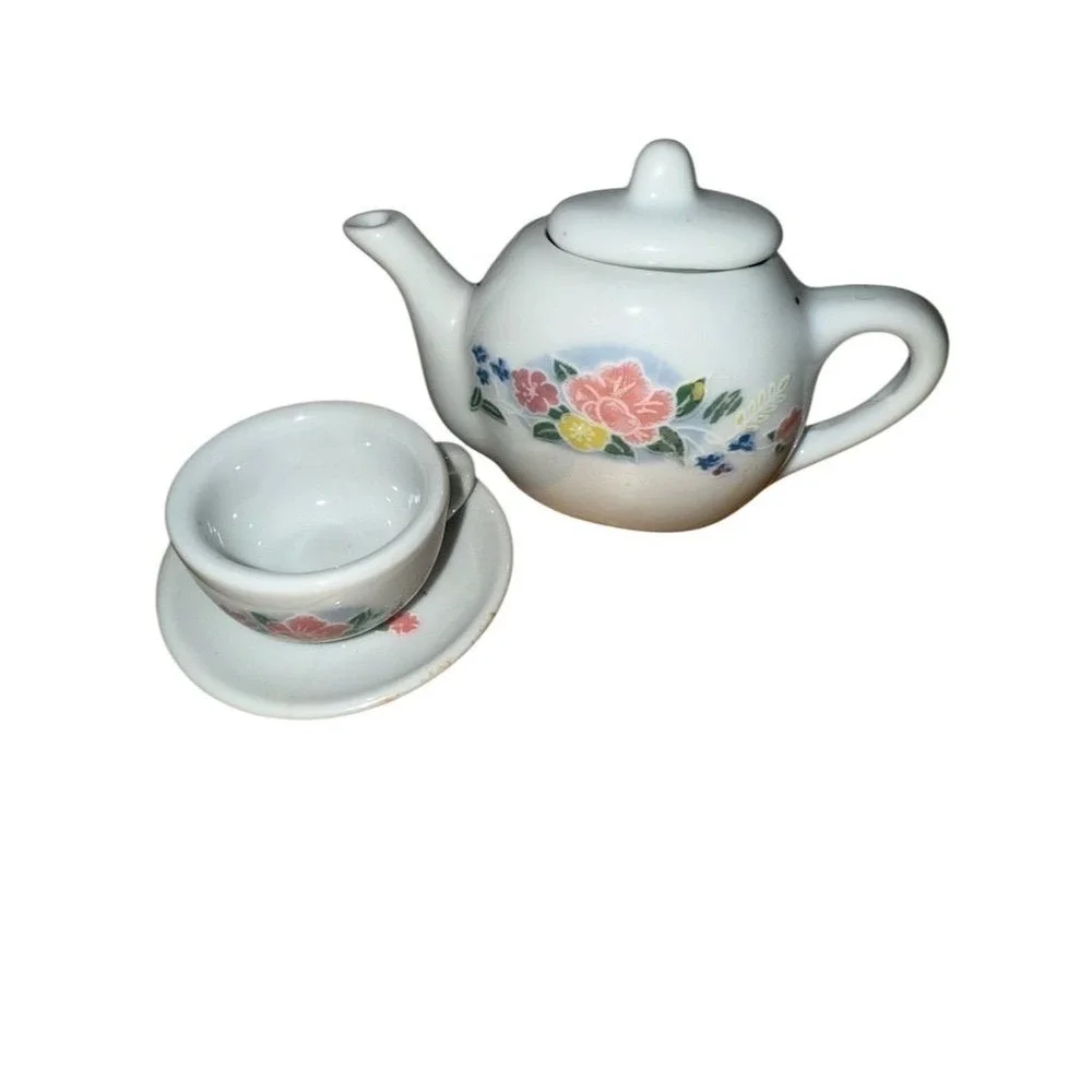 Vintage Floral Miniature Tea‎ Set Porcelain